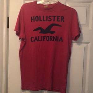 Hollister size L red and navy short sleeve shirt